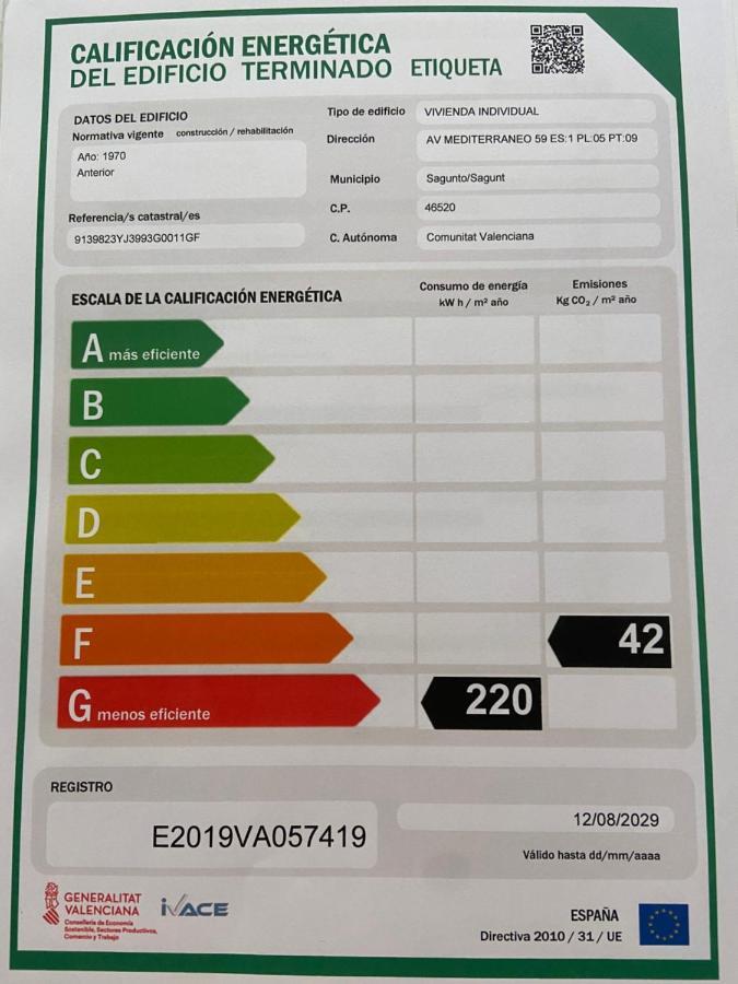Apartamento En Primera Linea En Sagunto Extérieur photo
